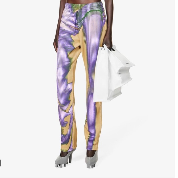 Jean Paul Gaultier Purple & Yellow Body Morph Sweatpants - Picture 5 of 6
